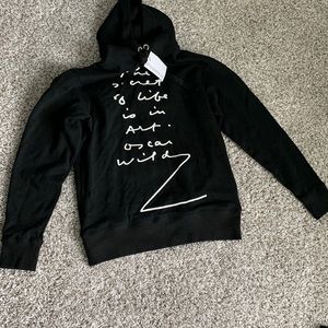 NWT- Mens JW Anderson Quote print, Relaxed Hoodie